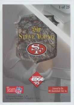 1995 Collector's Edge Excalibur - 22K Ruby Redemption #1 Steve Young Back