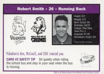 1997 Minnesota Vikings Police #NNO2 Robert Smith Back
