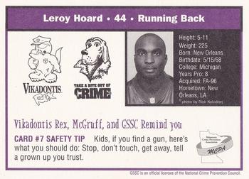 1997 Minnesota Vikings Police #NNO7 Leroy Hoard Back