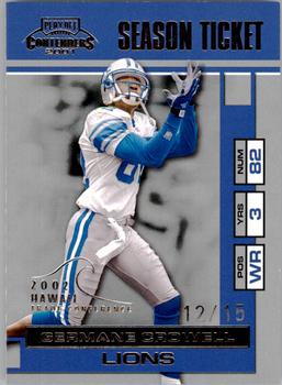 2001 Playoff Contenders - Hawaii Trade Conference 2002 #29 Germane Crowell Front