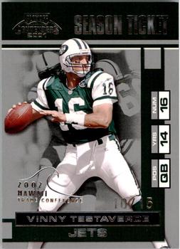 2001 Playoff Contenders - Hawaii Trade Conference 2002 #63 Vinny Testaverde Front