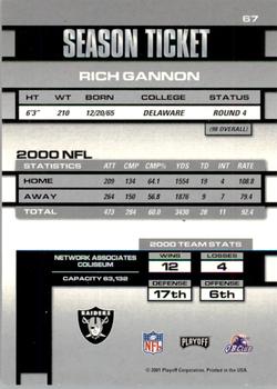 2001 Playoff Contenders - Hawaii Trade Conference 2002 #67 Rich Gannon Back