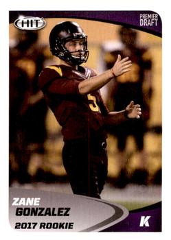 2017 SAGE HIT #4 Zane Gonzalez Front