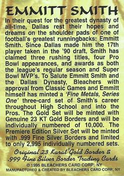 1995 Bleachers 23K Emmitt Smith #NNO Emmitt Smith Back