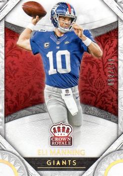 2016 Panini Crown Royale - Holo Gold #60 Eli Manning Front