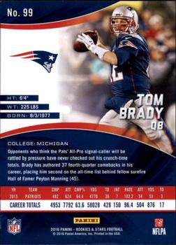 2016 Panini Rookies & Stars #99 Tom Brady Back