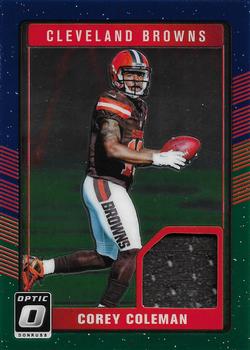 2016 Donruss Optic - Rookie Threads Blue And Green #DRT-CC Corey Coleman Front