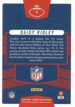 2016 Donruss Optic - Fans of the Game #1 Daisy Ridley Back