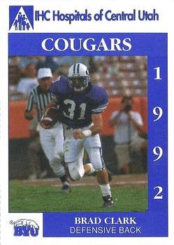 1992 BYU Cougars Safety #NNO Brad Clark Front