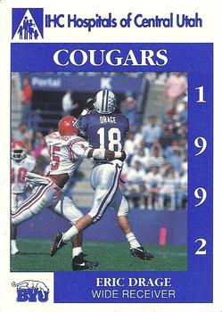 1992 BYU Cougars Safety #NNO Eric Drage Front