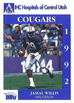 1992 BYU Cougars Safety #NNO Jamal Willis Front