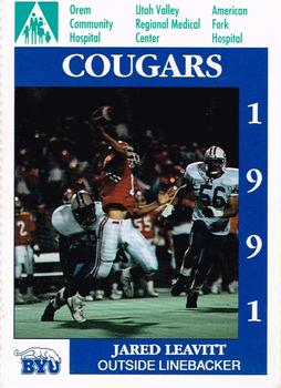 1991 BYU Cougars Safety #NNO Jared Leavitt Front