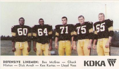 1968 KDKA Pittsburgh Steelers #NNO Dick Arndt / Chuck Hinton / Ken Kortas / Ben McGee / Lloyd Voss Front