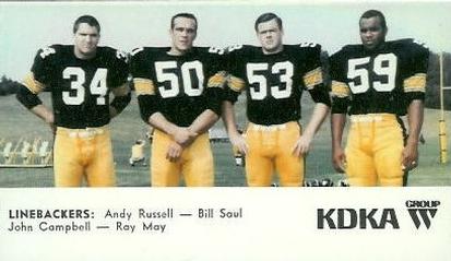 1968 KDKA Pittsburgh Steelers #NNO John Campbell / Ray May / Andy Russell / Bill Saul Front