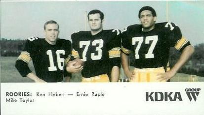 1968 KDKA Pittsburgh Steelers #NNO Ken Hebert / Ernie Ruple / Mike Taylor Front