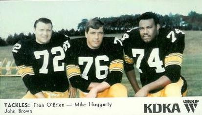 1968 KDKA Pittsburgh Steelers #NNO Fran O'Brien / Mike Haggerty / John Brown Front