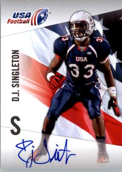 2012 Upper Deck USA Football - Autographs #13 D.J. Singleton Front