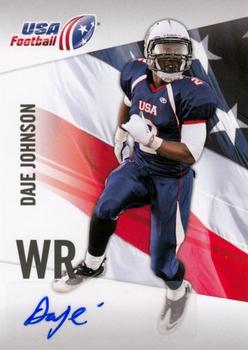 2012 Upper Deck USA Football - Autographs #14 Daje Johnson Front