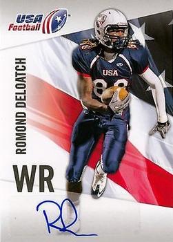 2012 Upper Deck USA Football - Autographs #38 Romond Deloatch Front
