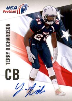 2012 Upper Deck USA Football - Autographs #45 Terry Richardson Front