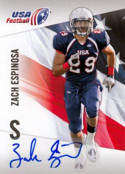 2012 Upper Deck USA Football - Autographs #49 Zach Espinosa Front