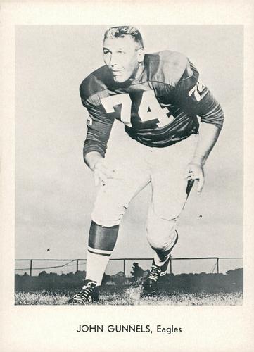 1961 Sports Service Philadelphia Eagles Set A #NNO John Gunnels Front