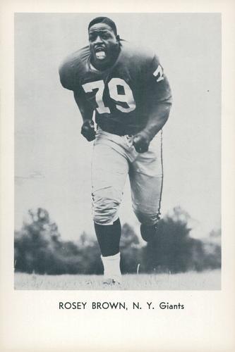 1963 Sports Service New York Giants #NNO Rosey Brown Front