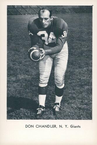 1963 Sports Service New York Giants #NNO Don Chandler Front