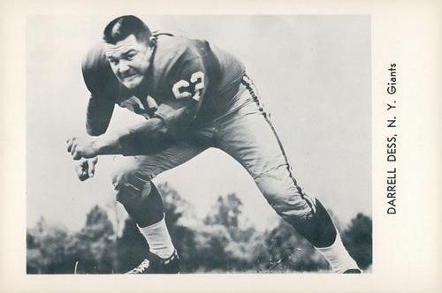 1963 Sports Service New York Giants #NNO Darrell Dess Front