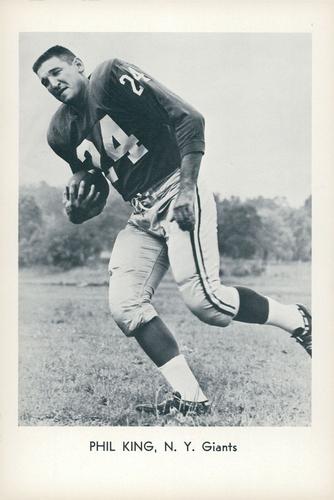 1963 Sports Service New York Giants #NNO Phil King Front