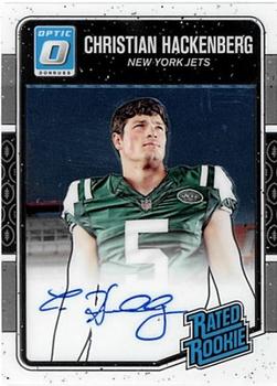 2016 Donruss Optic - Rated Rookies Autograph #158 Christian Hackenberg Front