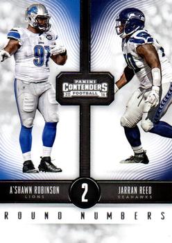 2016 Panini Contenders - Round Numbers #9 A'Shawn Robinson / Jarran Reed Front