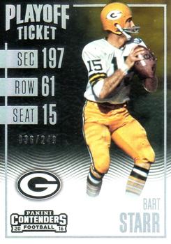 2016 Panini Contenders - Playoff Ticket #34 Bart Starr Front
