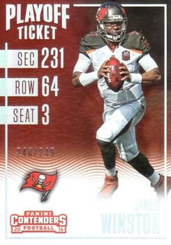 2016 Panini Contenders - Playoff Ticket #49 Jameis Winston Front