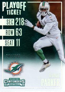 2016 Panini Contenders - Playoff Ticket #57 DeVante Parker Front