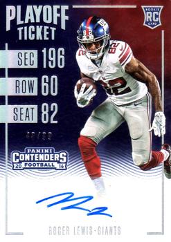 2016 Panini Contenders - Playoff Ticket #240 Roger Lewis Front