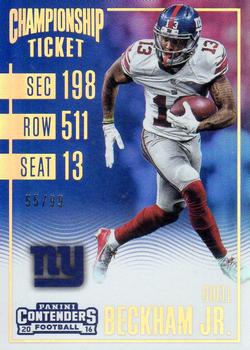 2016 Panini Contenders - Championship Ticket #5 Odell Beckham Jr. Front