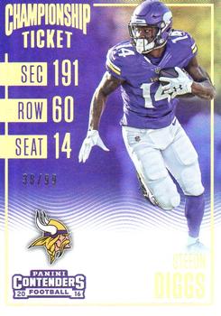 2016 Panini Contenders - Championship Ticket #38 Stefon Diggs Front