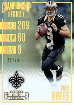 2016 Panini Contenders - Championship Ticket #46 Drew Brees Front