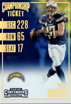 2016 Panini Contenders - Championship Ticket #74 Philip Rivers Front
