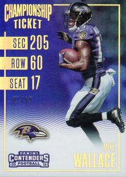 2016 Panini Contenders - Championship Ticket #78 Mike Wallace Front