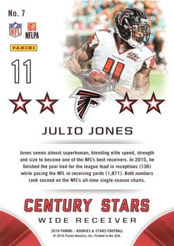 2016 Panini Rookies & Stars - Century Stars #7 Julio Jones Back