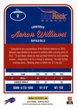 2016 Donruss Blue Rock Energy Buffalo Bills #2 Aaron Williams Back