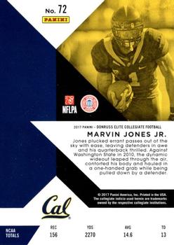 2017 Panini Elite Draft Picks #72 Marvin Jones Jr. Back