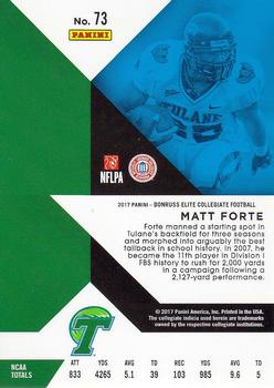 2017 Panini Elite Draft Picks #73 Matt Forte Back