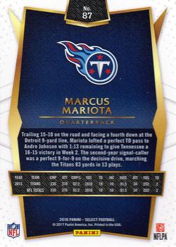 2016 Panini Select #87 Marcus Mariota Back