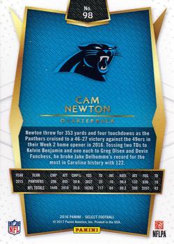2016 Panini Select #98 Cam Newton Back