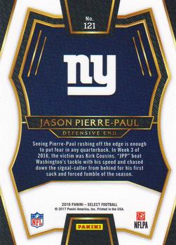 2016 Panini Select #121 Jason Pierre-Paul Back