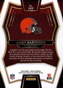 2016 Panini Select #149 Gary Barnidge Back