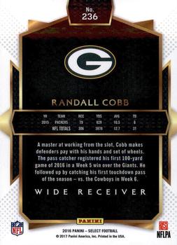 2016 Panini Select #236 Randall Cobb Back